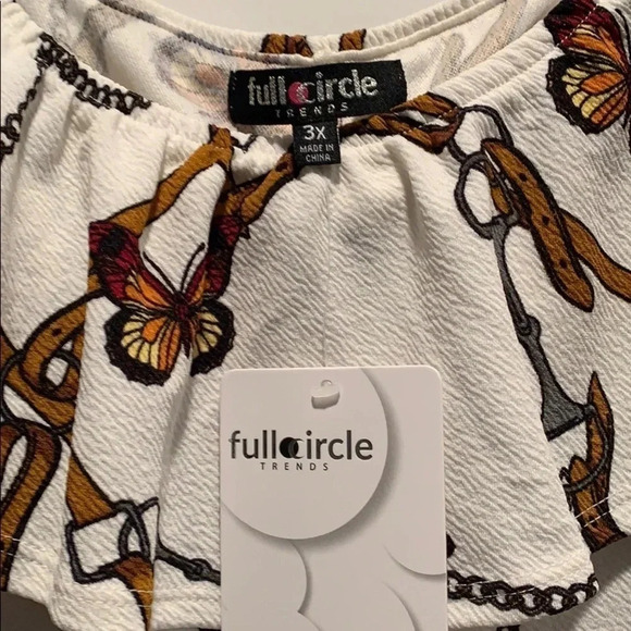 Butterfly Printed Ruffle Collar Dress - Picture 3 of 4